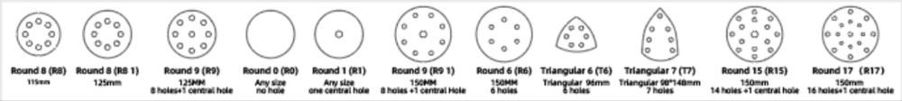 Shape Chart of Sandpaper Disc - Triangular 7 (T7)